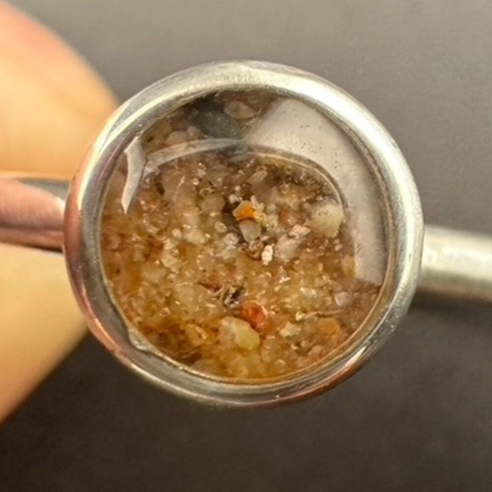 Dune Jewelry Sterling Silver Beach Sand Stacker Ring - Size 8 - Picture 3 of 7